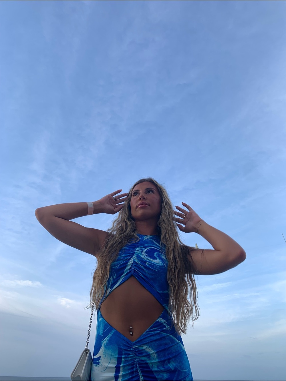 Tiger Mist Blue Swirl Maxi Dress